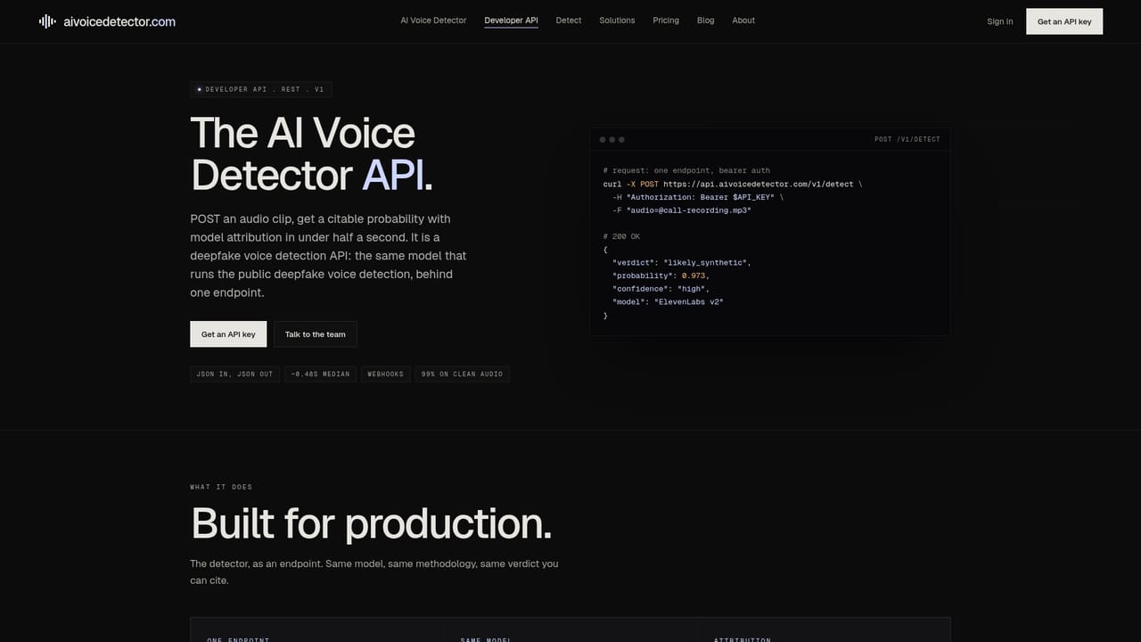 AI Voice Detector — Wire it into your stack