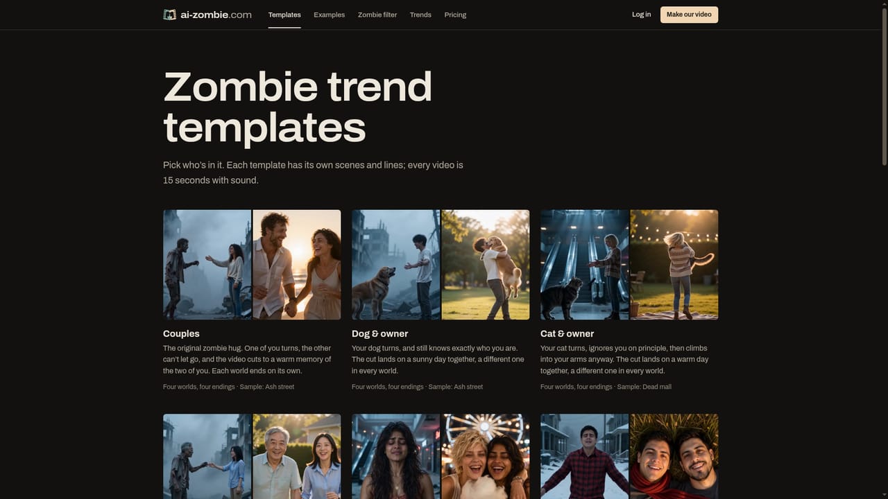 AI Zombie — Pick a template