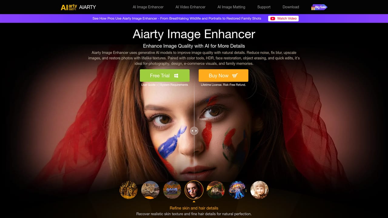 Aiarty Image Enhancer — Check the product page and your hardware