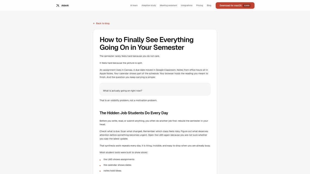 AIDE AI — Connect your coursework