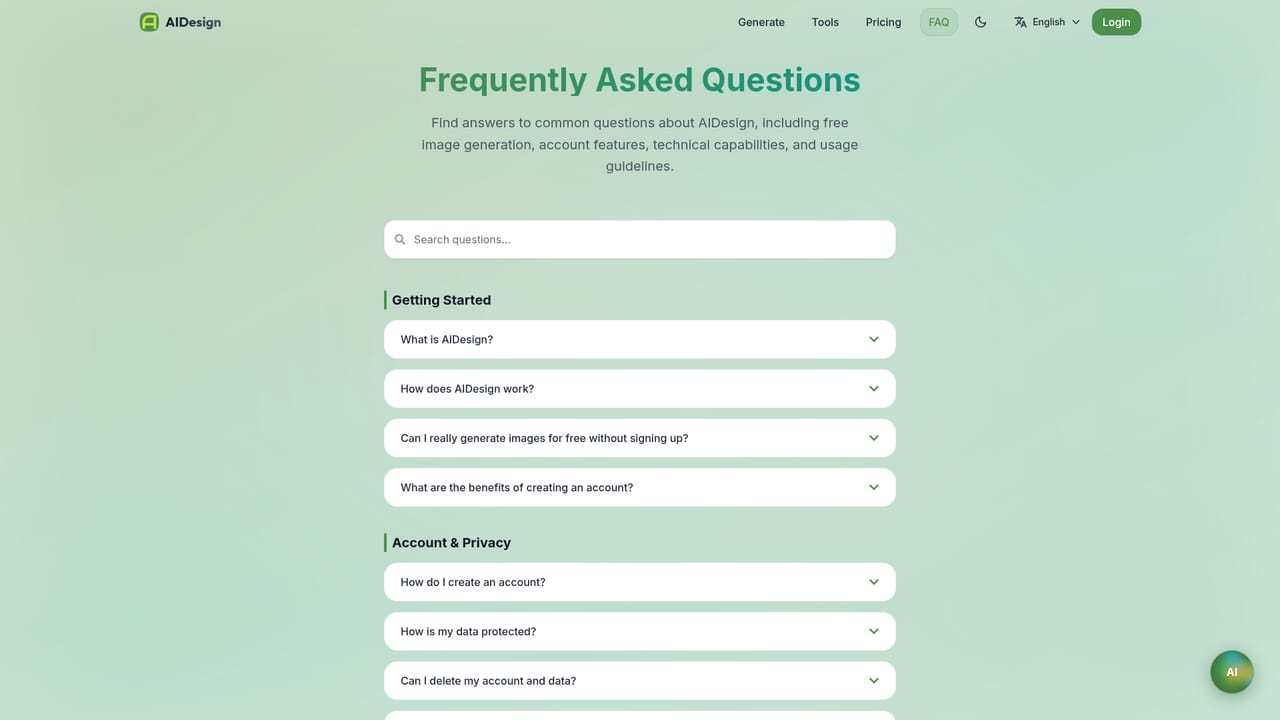 AIDesign — Check the FAQ before relying on it commercially