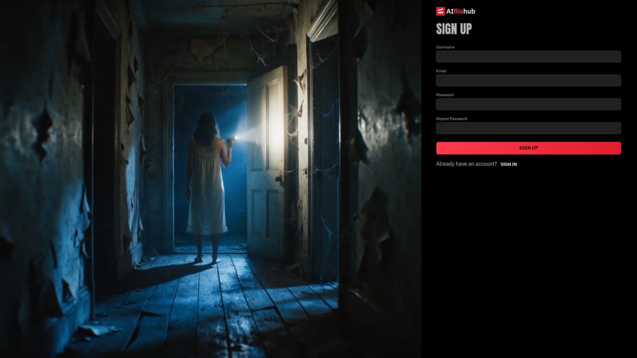 AIflixhub — Create an account