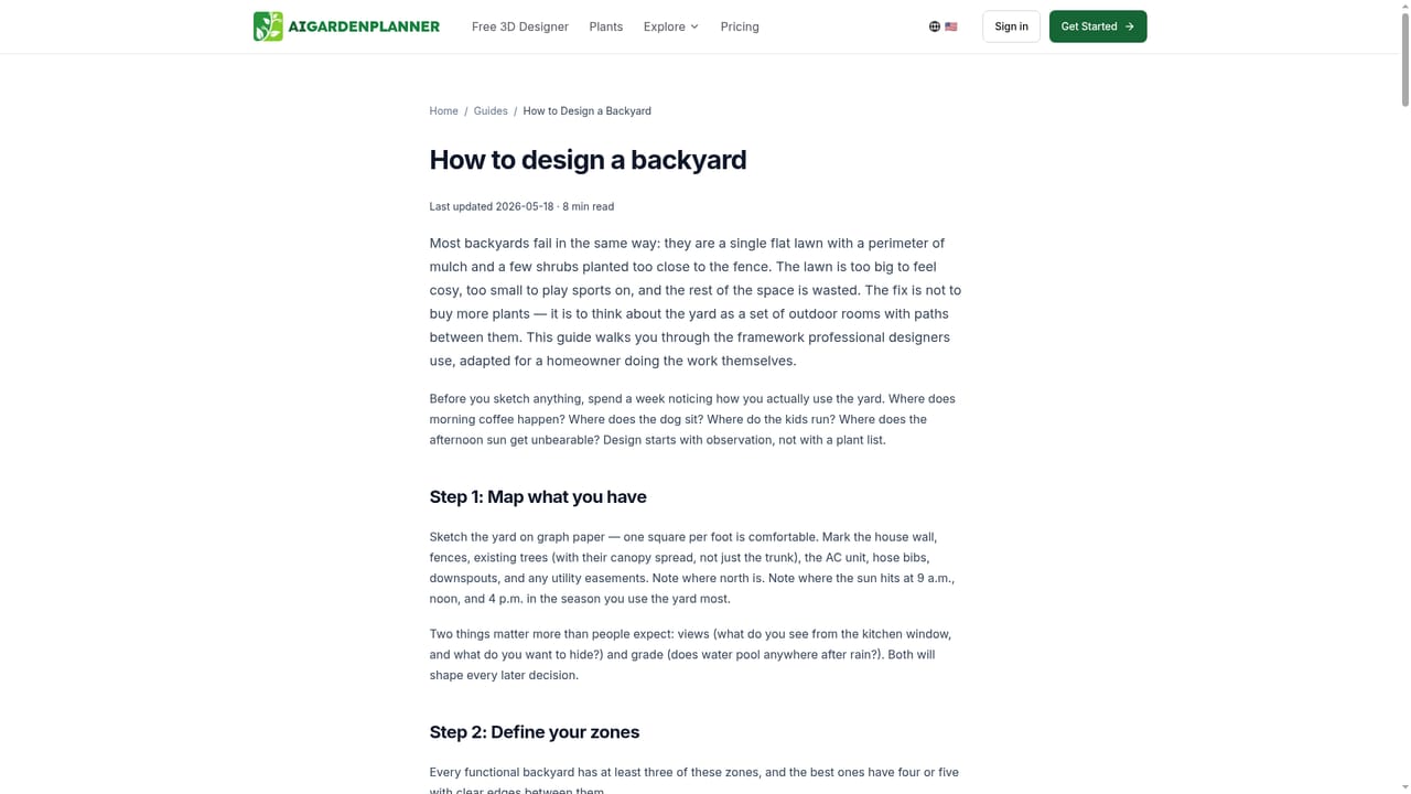 AIGardenPlanner — Check the horticultural guides