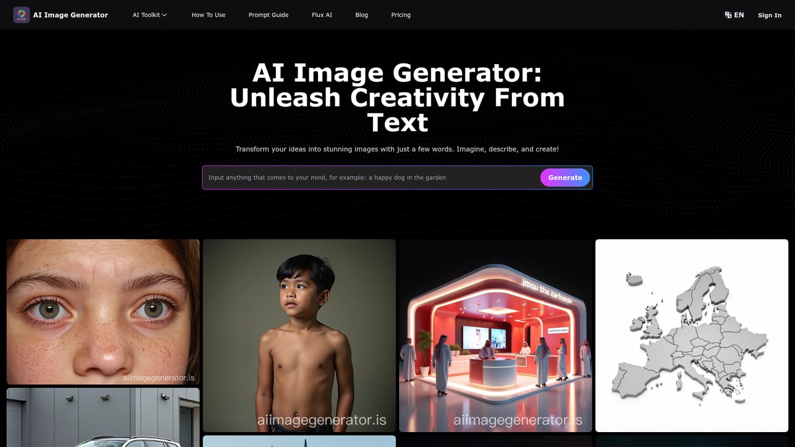 AIImageGenerator — Open the generator