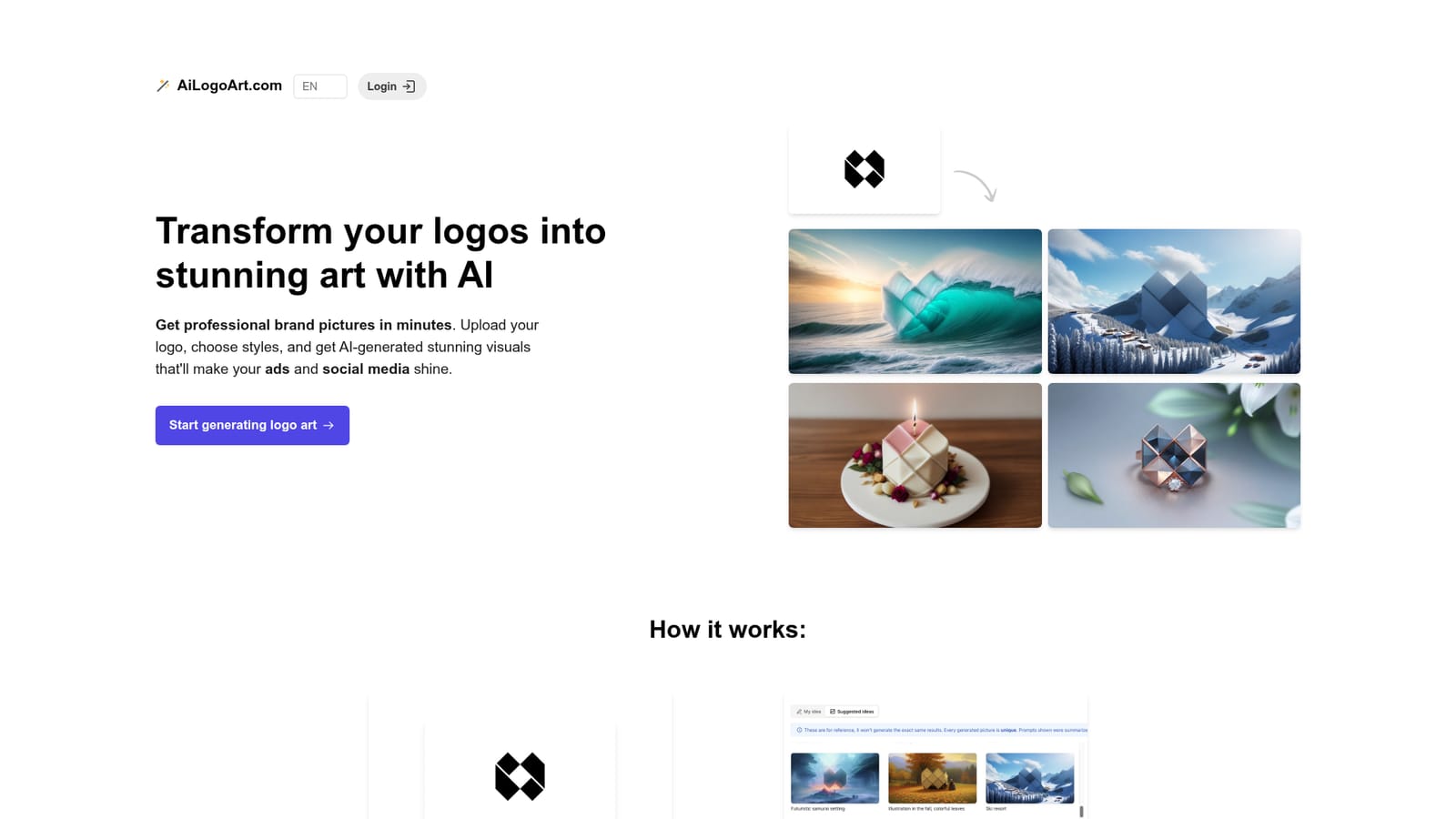 AILogoArt — Upload the logo