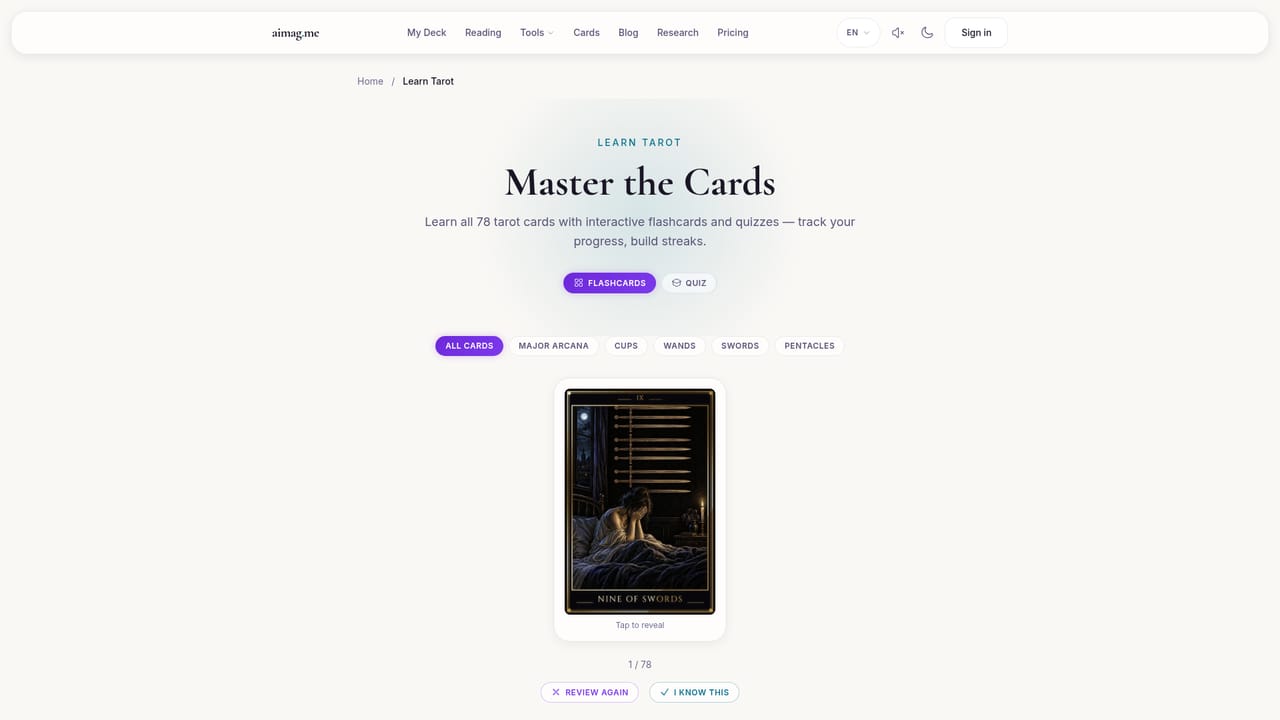 aimag.me — Learn the deck