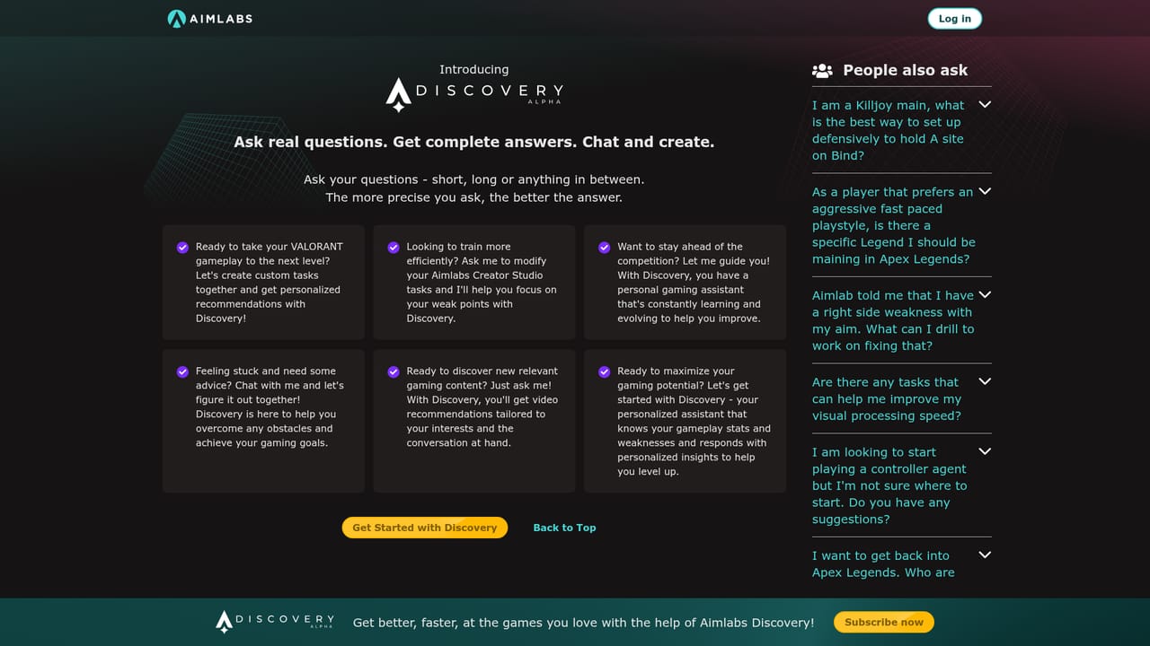 Aimlabs — Explore community tasks in Discovery