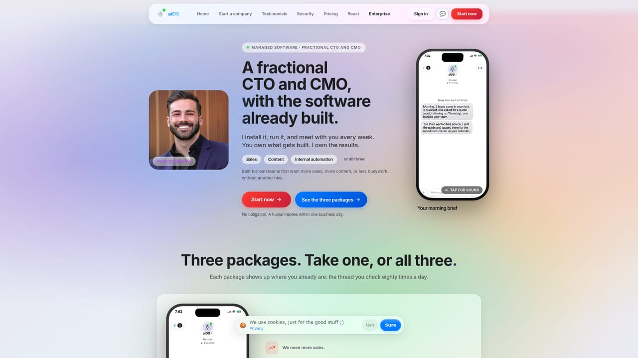aiOS — Review enterprise options if you need more control