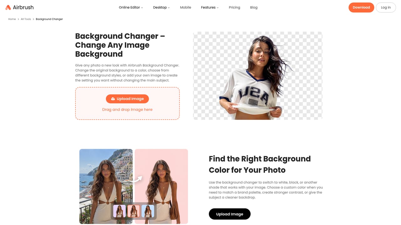 Airbrush AI Background Remover — Swap or soften the background