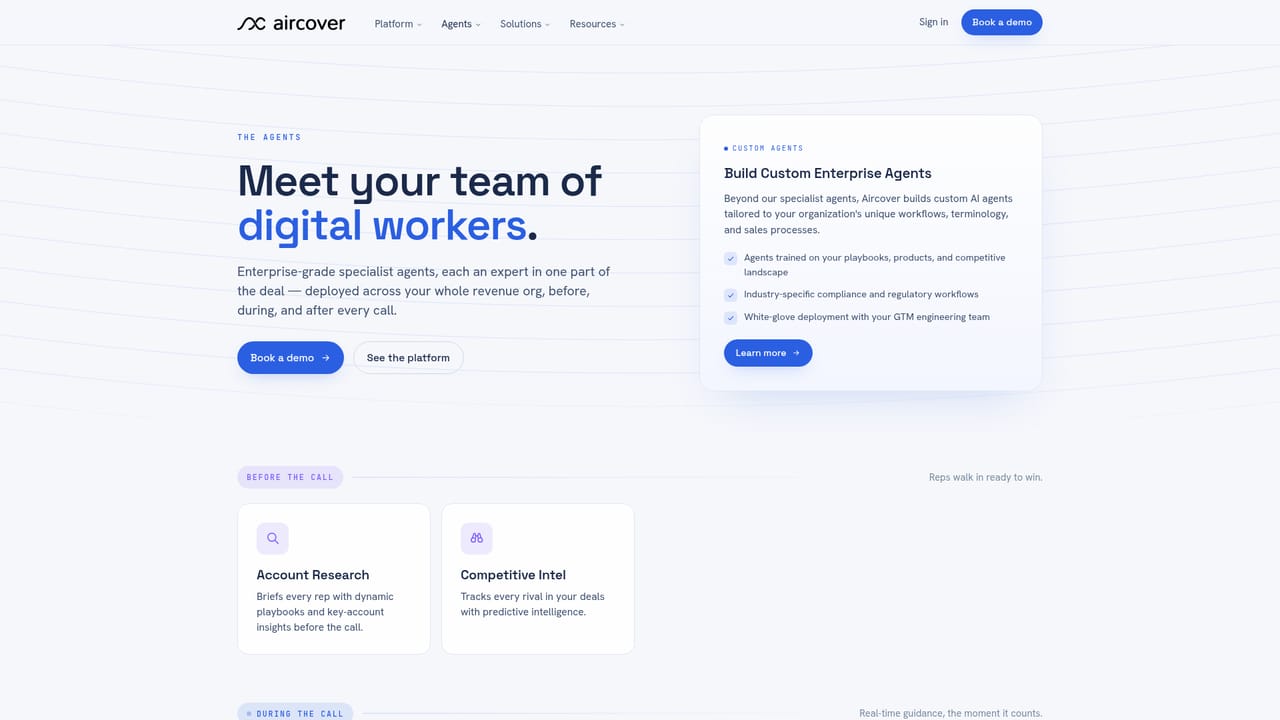 Aircover — Review the agent lineup