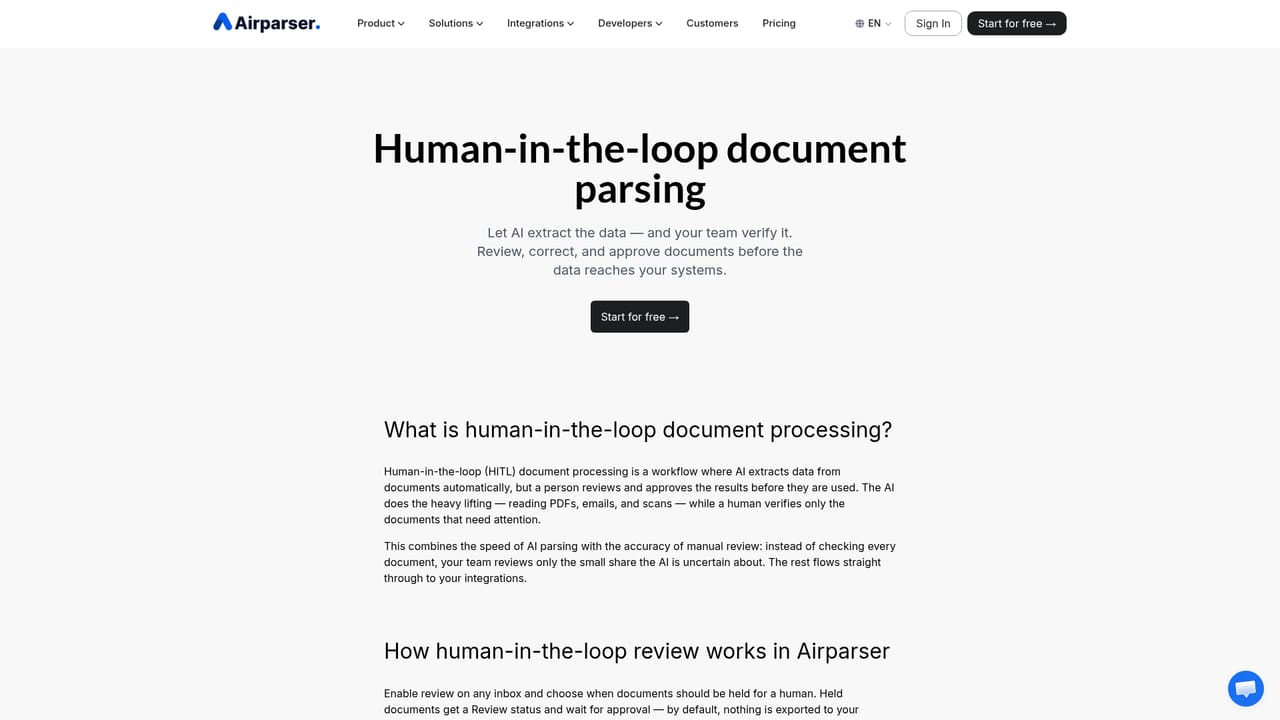 Airparser — Add review and validation rules