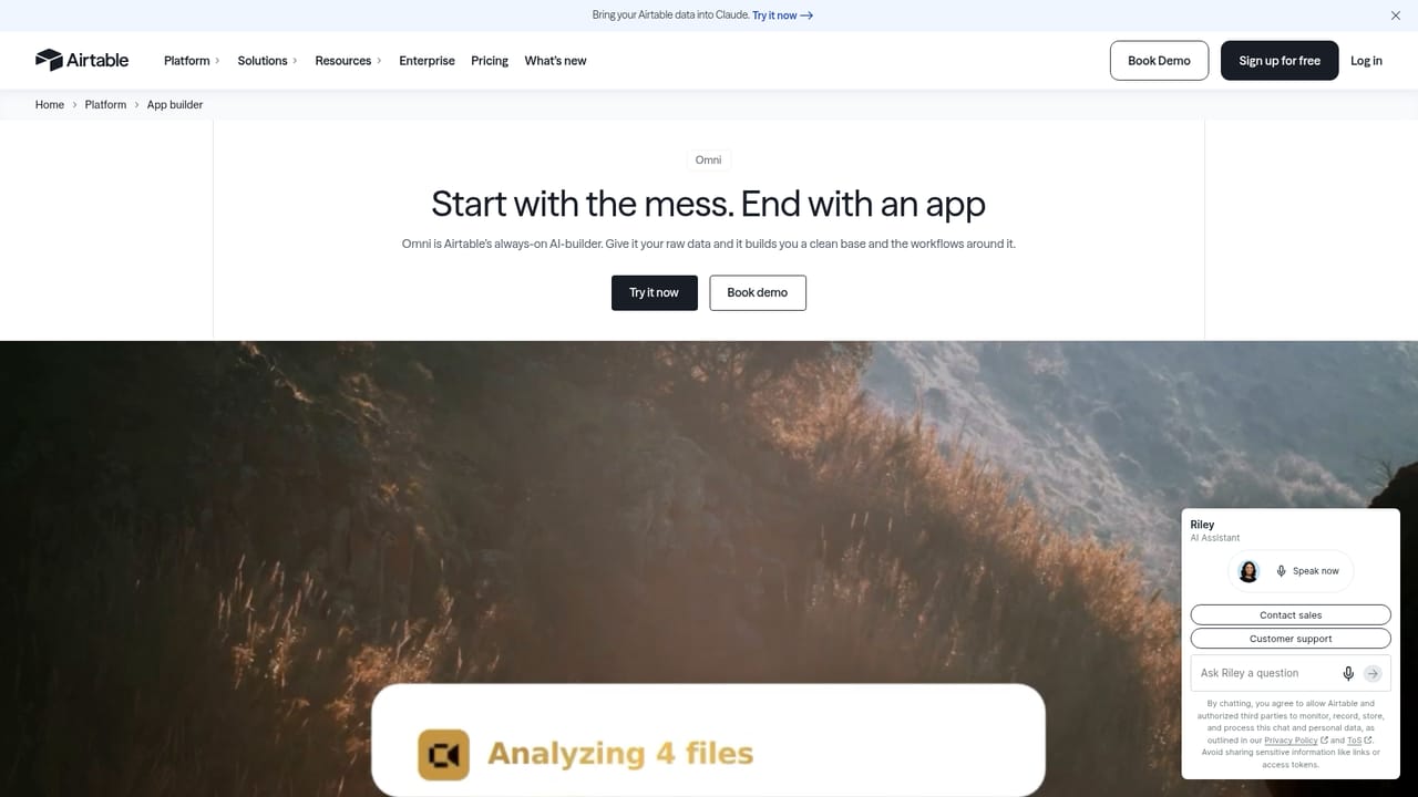 Airtable Omni — Refine the generated build visually