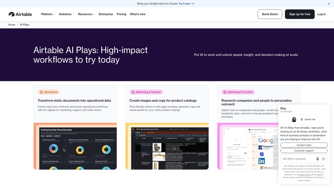 Airtable Omni — Extend with agents and ready-made plays