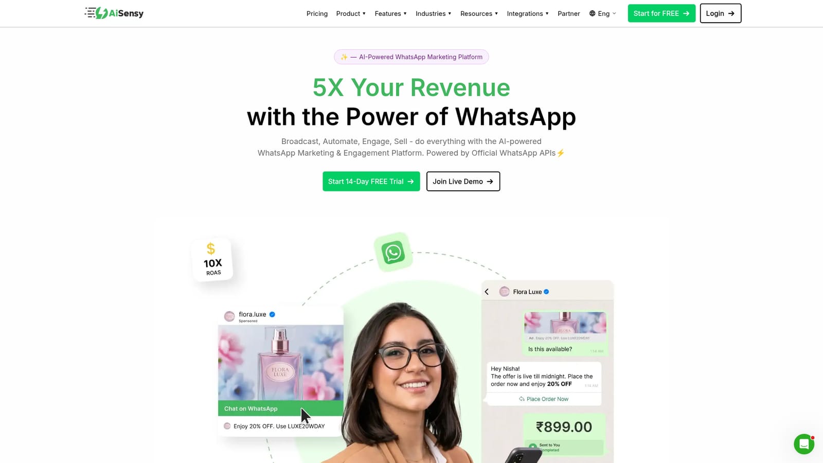 AiSensy — Book a walkthrough or start the trial