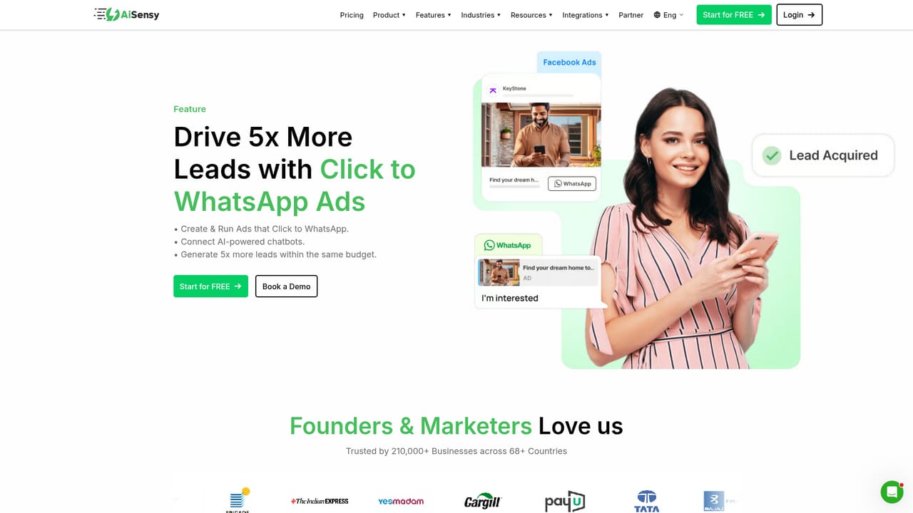 AiSensy — Build a click-to-WhatsApp ad campaign