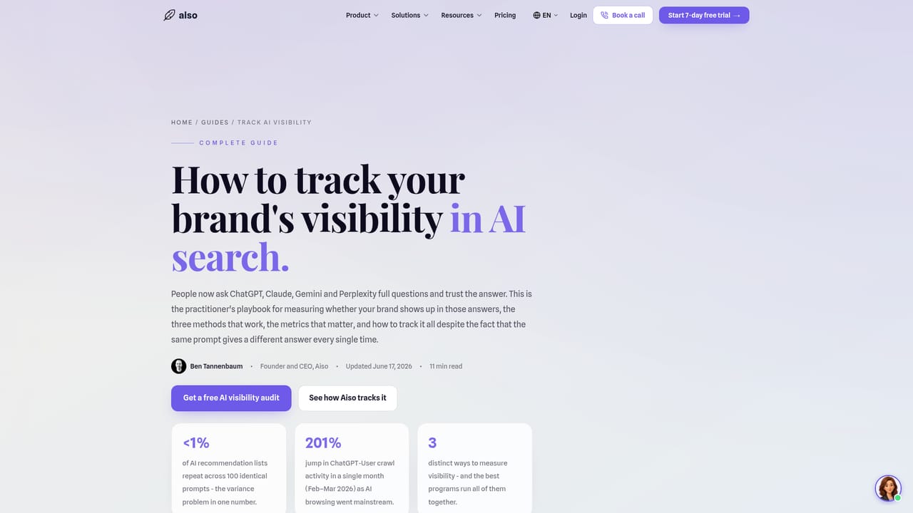 Aiso — Set up ongoing tracking