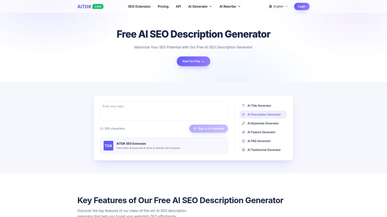 AITDK — Write the matching description