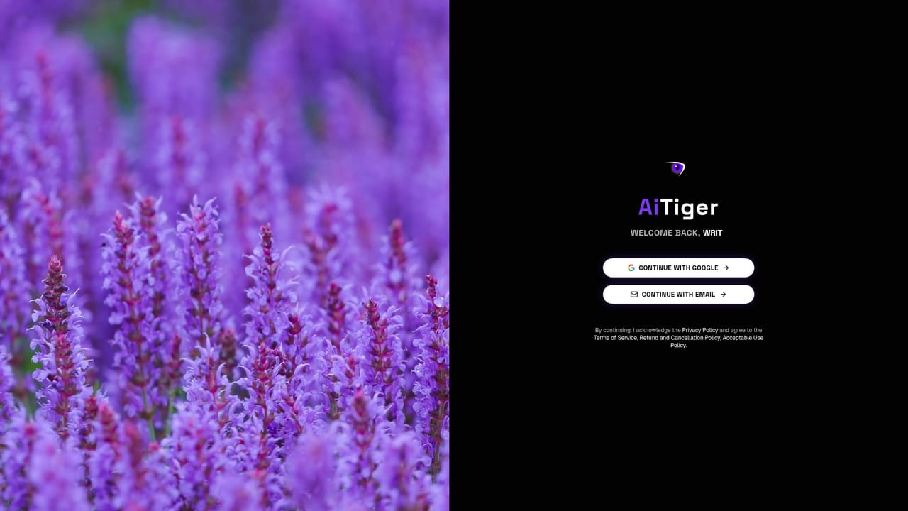 AiTiger — Create your account