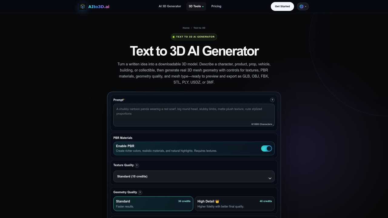 AIto3D.ai — Pick the input mode that matches your source material