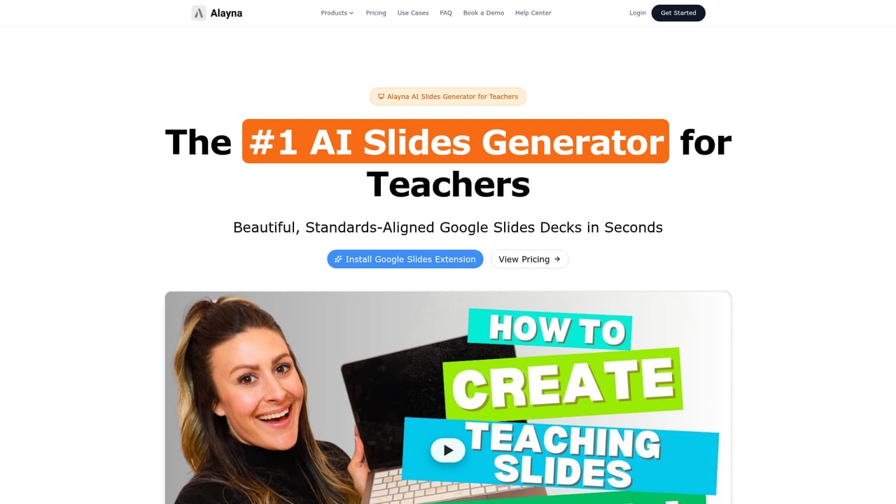 Alayna AI — Build a slide deck from a source