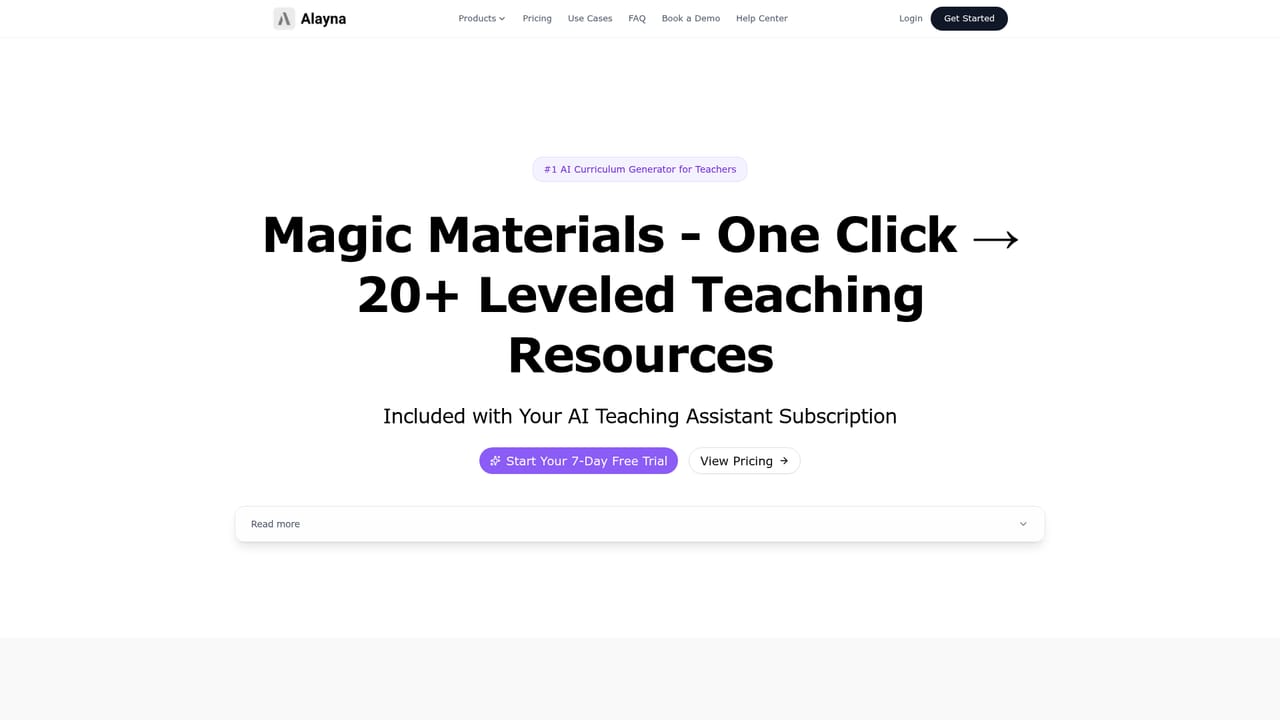 Alayna AI — Generate a differentiated resource pack