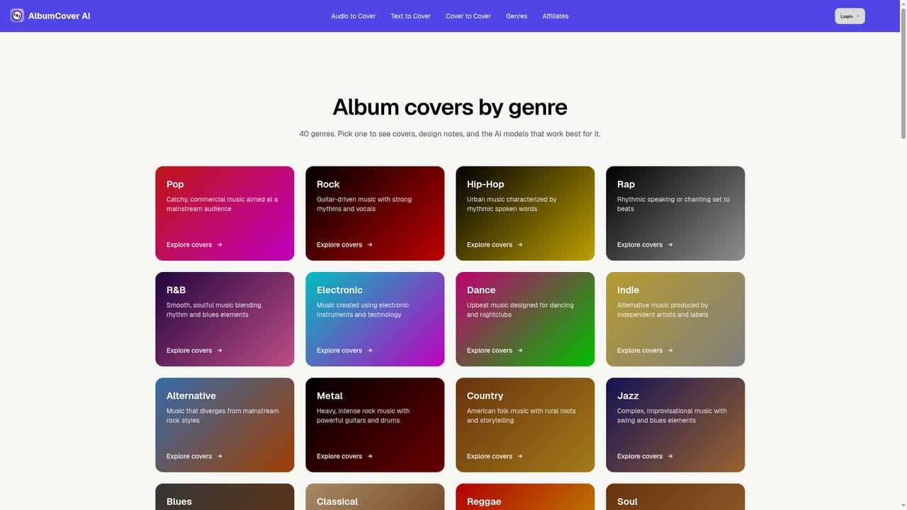 Album Cover AI — Choose your styles