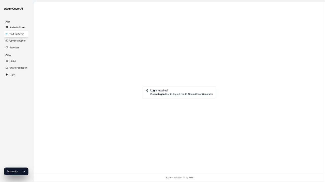 Album Cover AI — Try the text to cover route instead