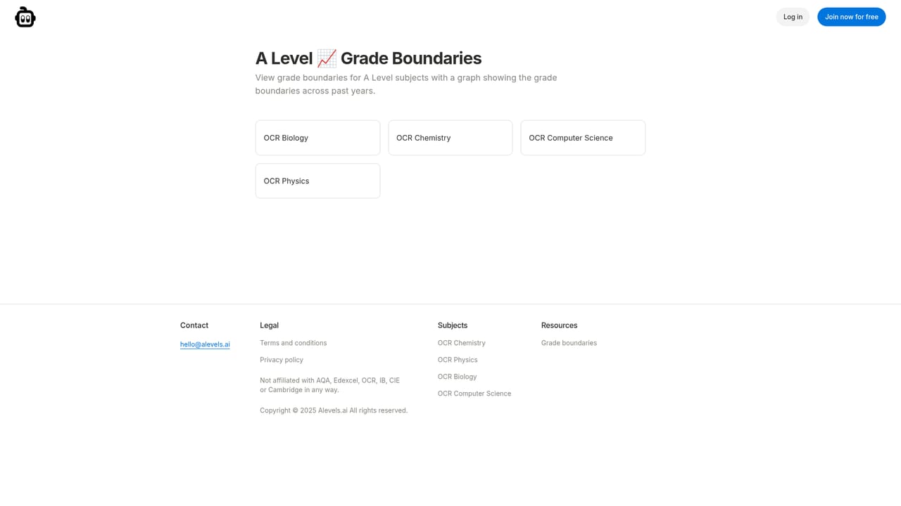 Alevels — Check grade boundaries and track progress