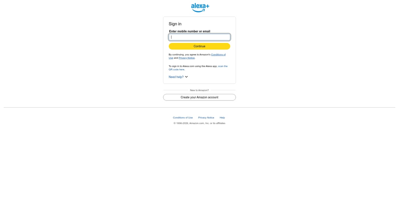 Alexa — Open Alexa in the browser or app