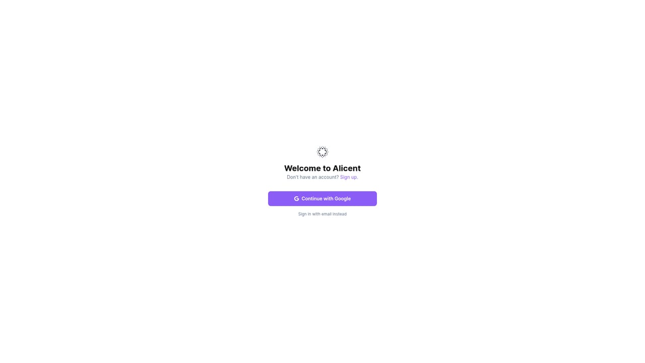 Alicent — Create your account for unlimited access