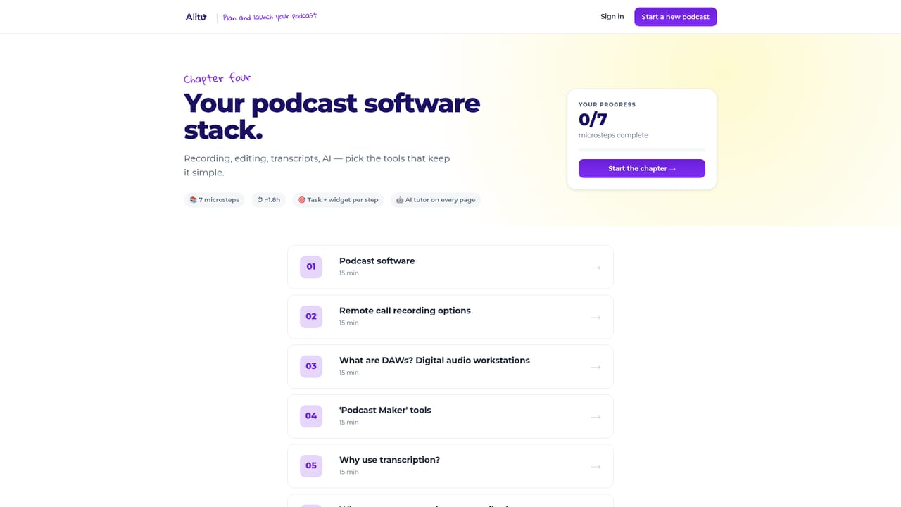 Alitu Showplanner — Plan gear and software