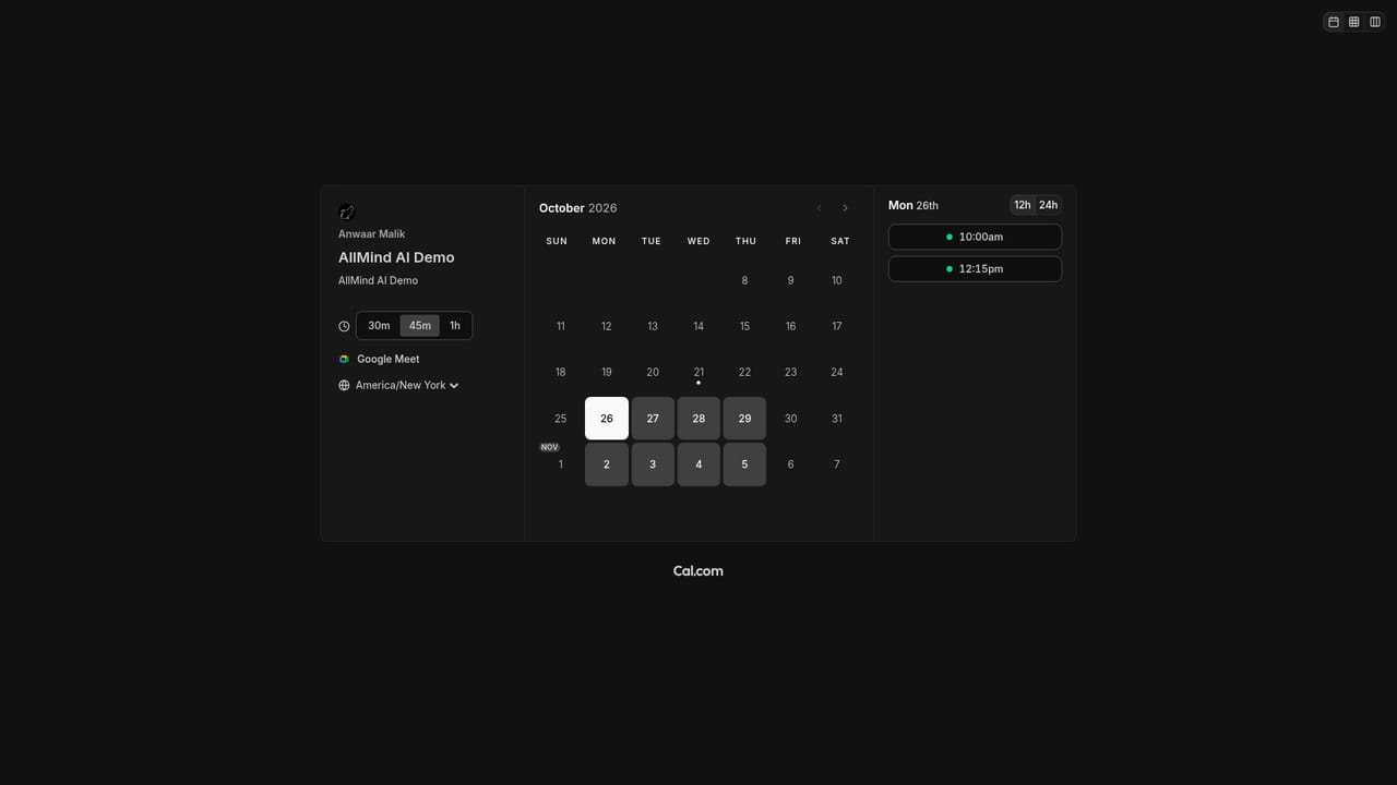 AllMind AI — Request a trial and scope your data entitlements