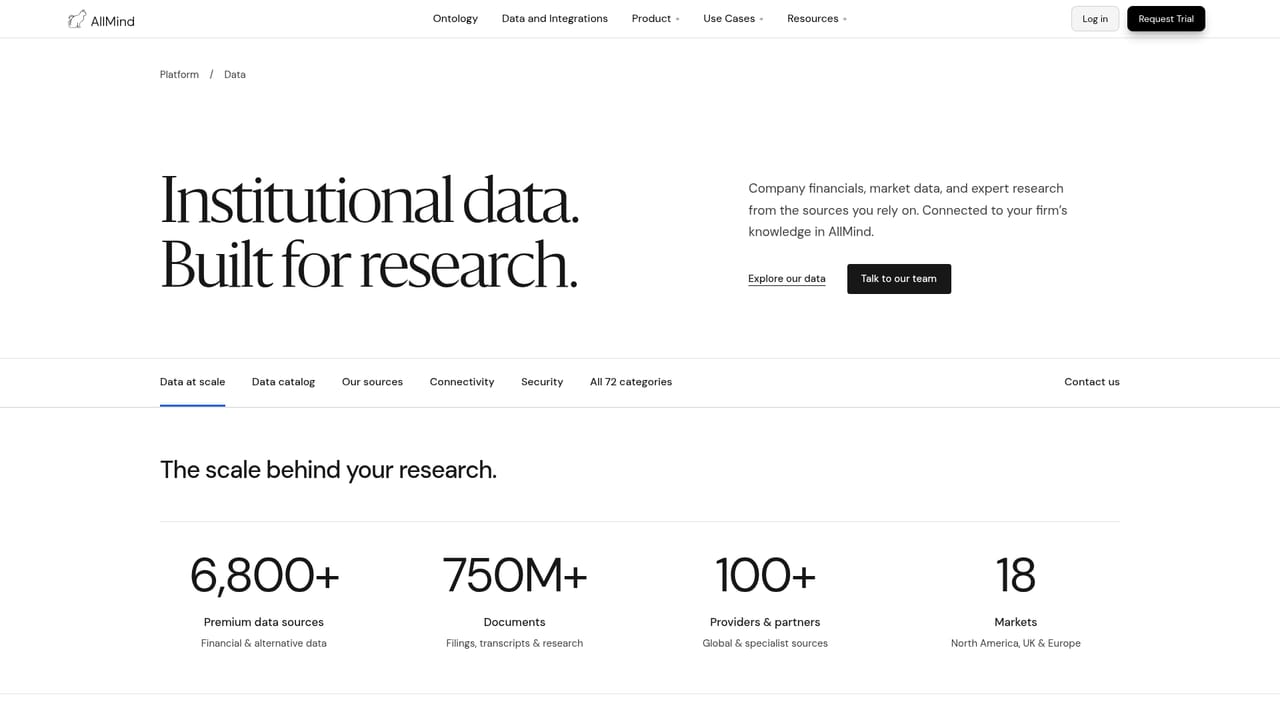 AllMind AI — Check the data catalogue against your coverage