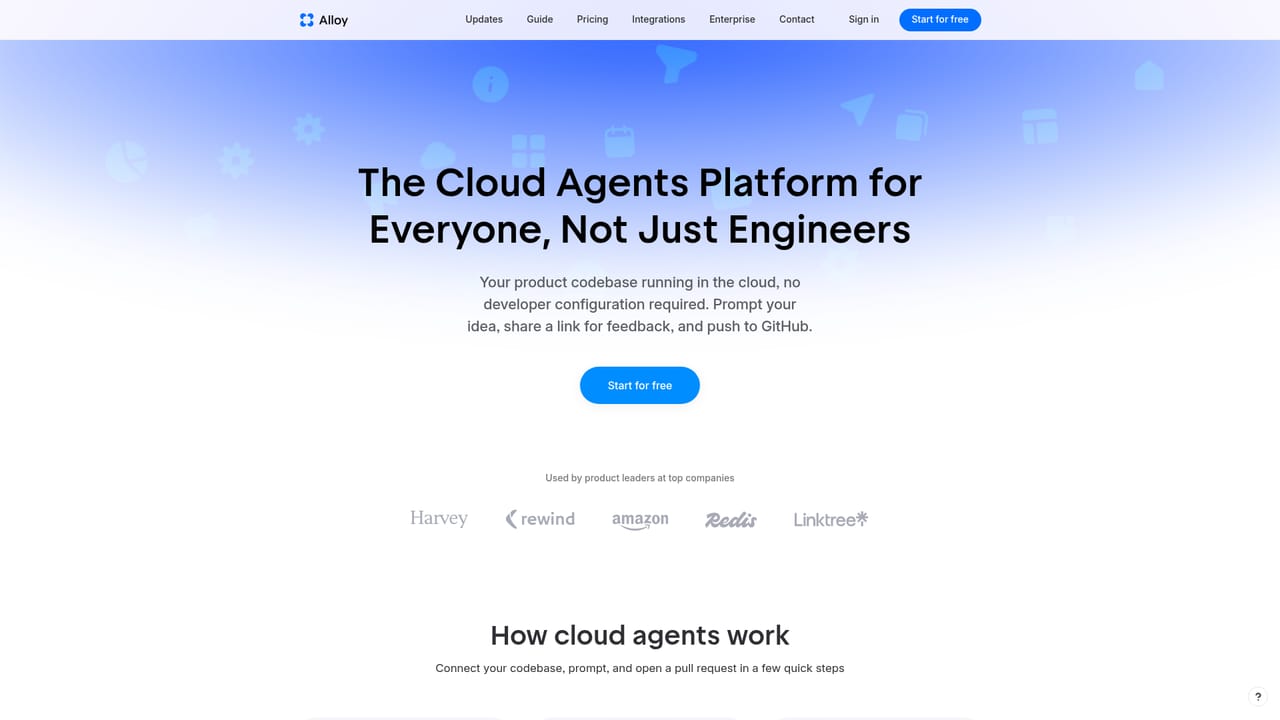Alloy — Capture your product or connect the codebase