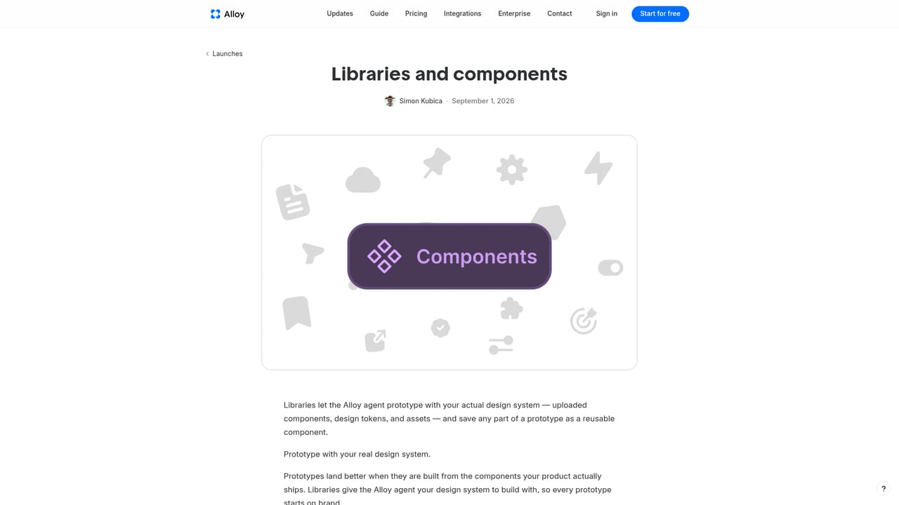 Alloy — Upload your design system as a library
