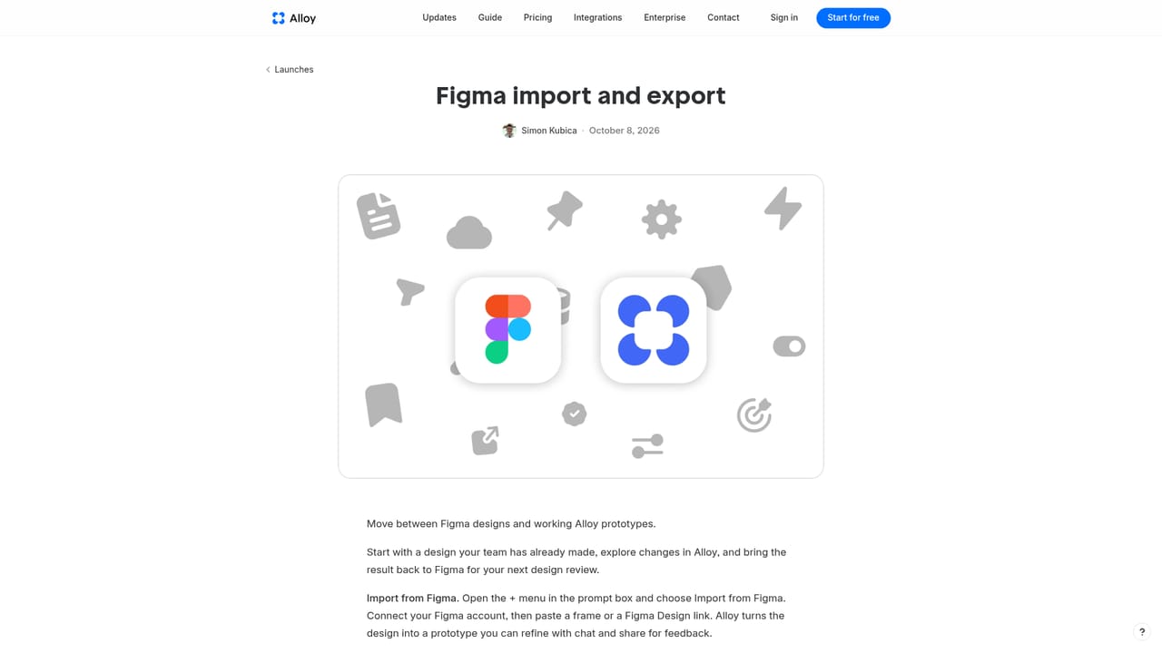 Alloy — Move designs in and out of Figma