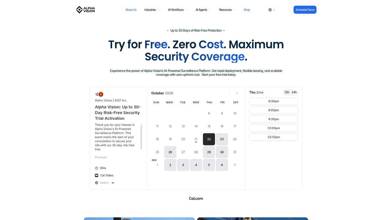 Alpha Vision — Request the free site assessment