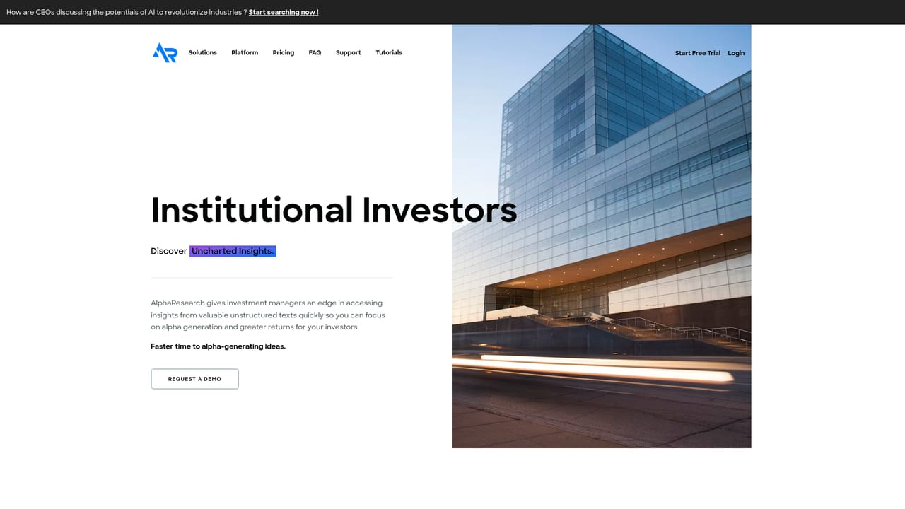 Alpharesearch — Share research with colleagues