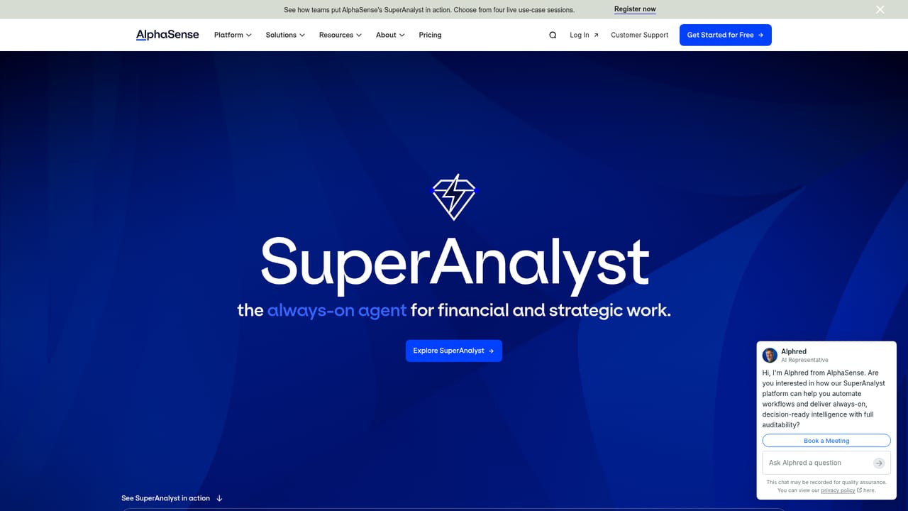 AlphaSense — Set up SuperAnalyst for ongoing monitoring