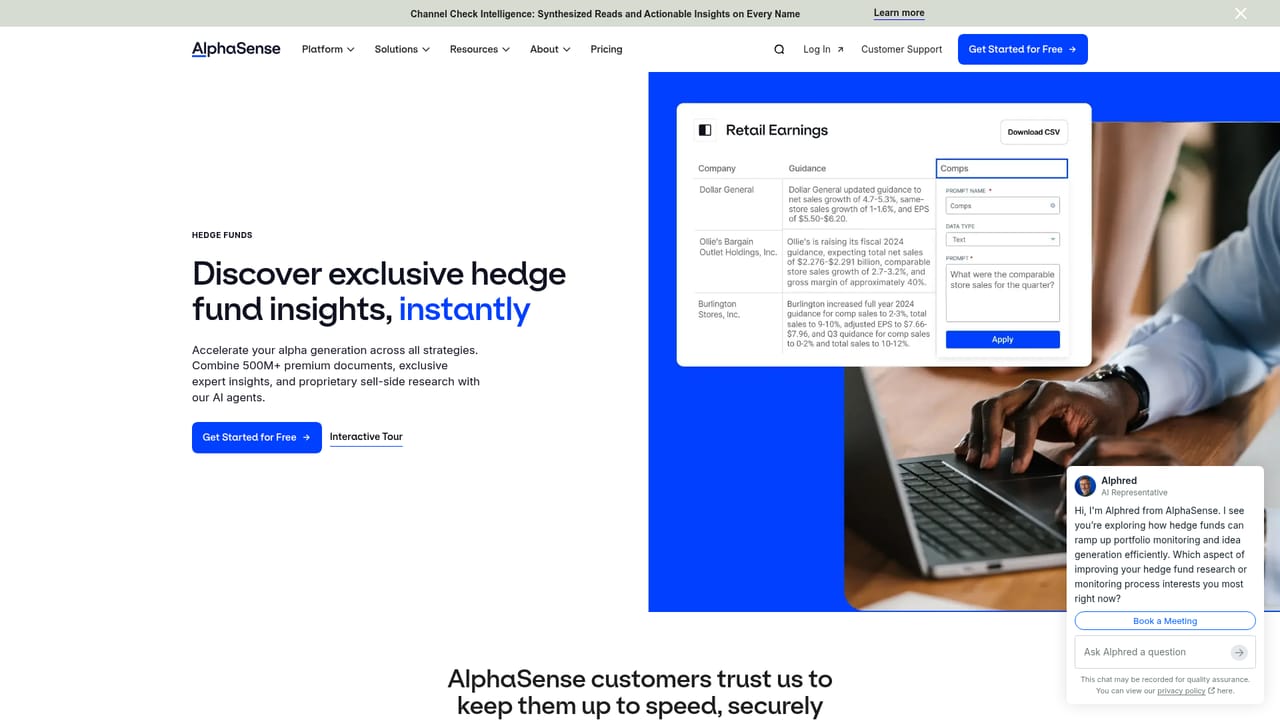 AlphaSense — Match your industry or role template