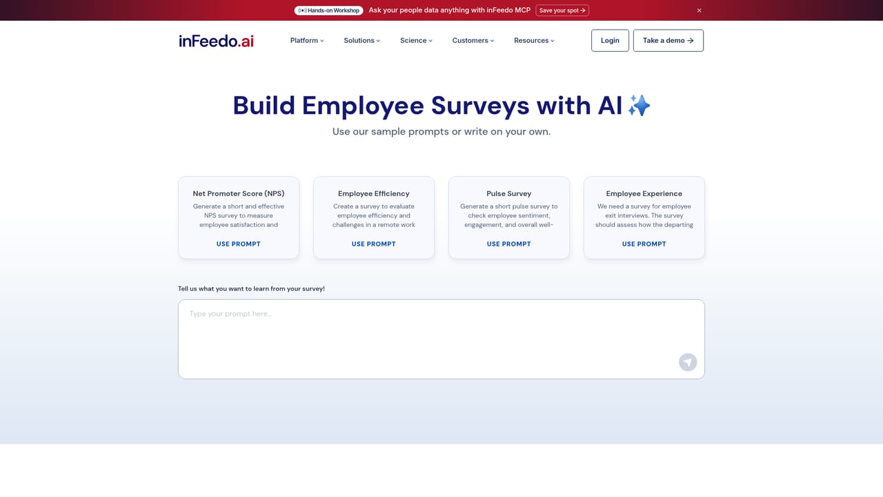 Amber by inFeedo — Draft your first survey