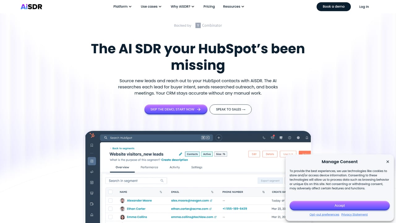 Ami by AiSDR — Review the list and campaign