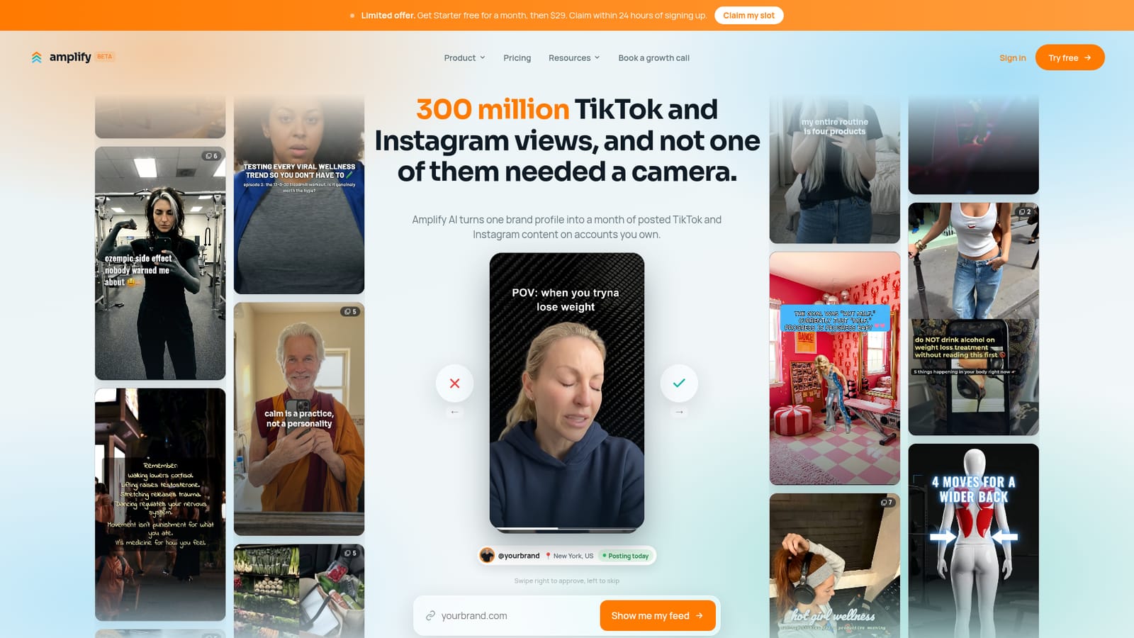 Amplify AI — Enter your website link