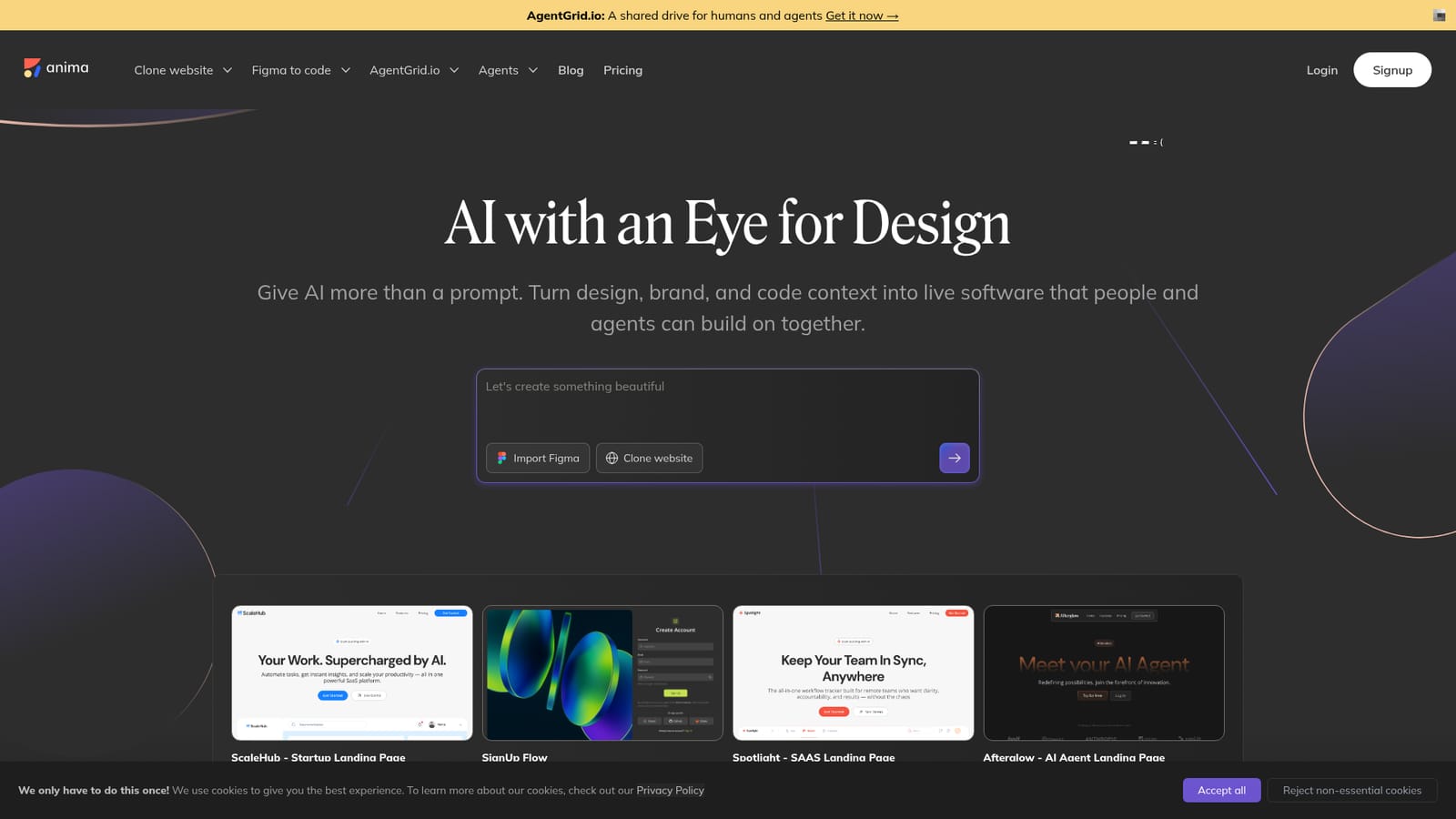 AnimaApp — Choose your starting point