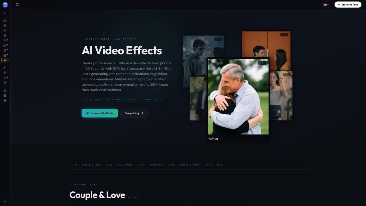 AnimatePhoto.io — Try a video effect
