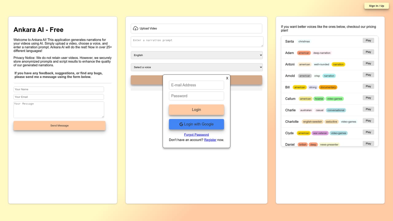 Ankara — Create an account