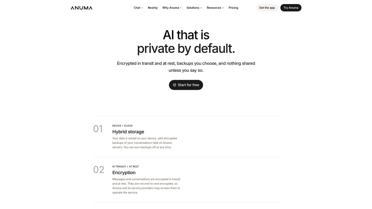Anuma — Check the privacy model before you start