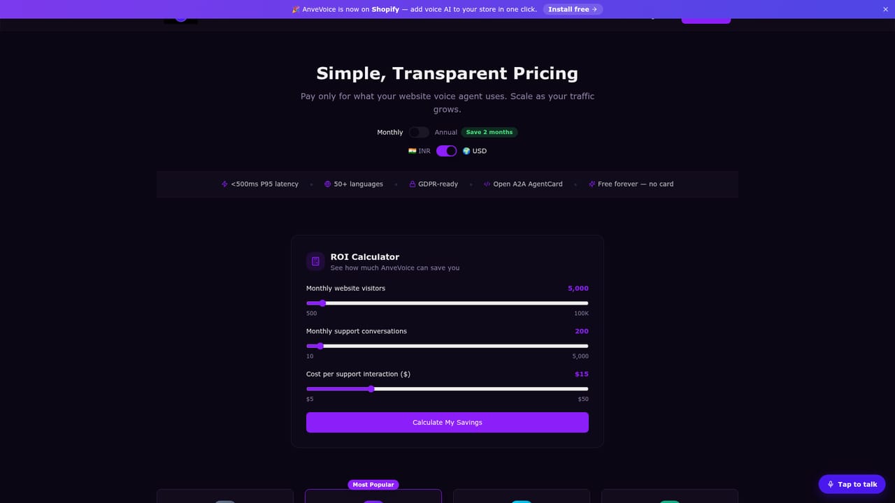 AnveVoice — Pick a paid plan or self-host