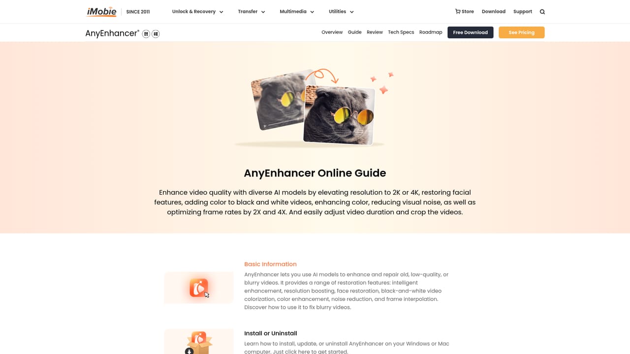 AnyEnhancer by iMobie — Select an enhancement model