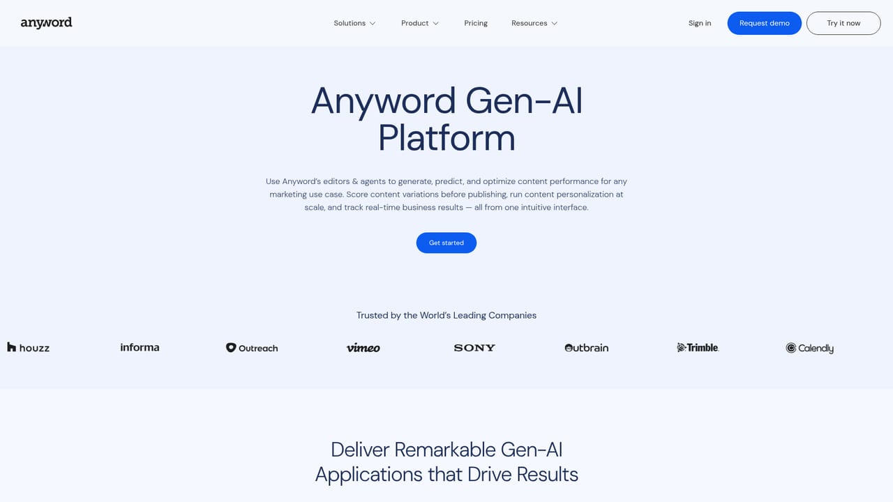 Anyword — Run Content Intelligence on published pages
